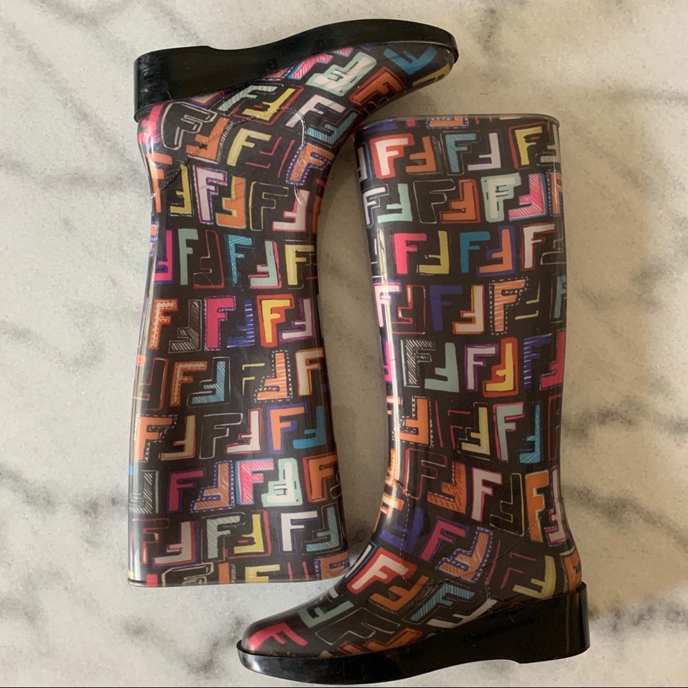 Fendi multicolor rainboots